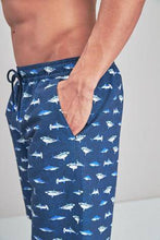Load image into Gallery viewer, NAVY PRINT SWIM SHORTS - Allsport