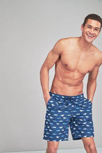 Load image into Gallery viewer, NAVY PRINT SWIM SHORTS - Allsport