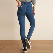 Load image into Gallery viewer, Dark Blue Jersey Denim Leggings - Allsport
