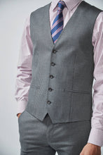 Load image into Gallery viewer, Gingham Grey Blue Regular Fit Check Suit Waistcoat - Allsport