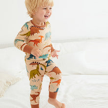 Load image into Gallery viewer, Teal / Blue Dino 3 Pack Snuggle Pyjamas (9mths-6yrs) - Allsport