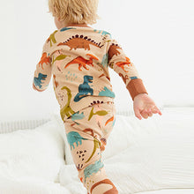 Load image into Gallery viewer, Teal / Blue Dino 3 Pack Snuggle Pyjamas (9mths-6yrs) - Allsport