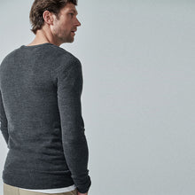 Load image into Gallery viewer, Dark Grey V-Neck Next Soft Touch Jumper