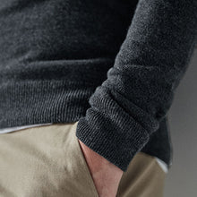 Load image into Gallery viewer, Dark Grey V-Neck Next Soft Touch Jumper