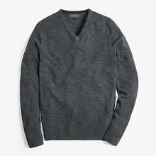 Load image into Gallery viewer, Dark Grey V-Neck Next Soft Touch Jumper