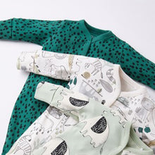 Load image into Gallery viewer, Green 3 Pack Multi Print Sleepsuits (0mths-12mths) - Allsport