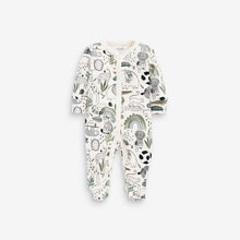 Load image into Gallery viewer, Green 3 Pack Multi Print Sleepsuits (0mths-12mths) - Allsport