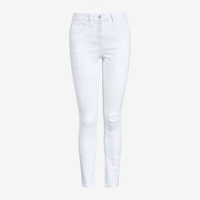Load image into Gallery viewer, White Ripped Skinny Jeans - Allsport