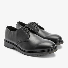 Load image into Gallery viewer, Black Cleated Sole Derby Shoes - Allsport