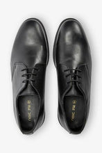 Load image into Gallery viewer, BLACK CLEATED SOLE DERBY SHOES - Allsport