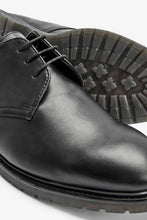 Load image into Gallery viewer, BLACK CLEATED SOLE DERBY SHOES - Allsport