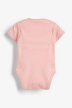 Load image into Gallery viewer, Pink/White 5 Pack GOTS Certified Organic Cotton Short Sleeve Bodysuits  (up to 18 months) - Allsport