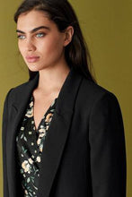 Load image into Gallery viewer, Black Relaxed Soft Crepe Blazer - Allsport