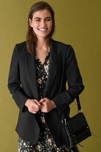 Load image into Gallery viewer, Black Relaxed Soft Crepe Blazer - Allsport