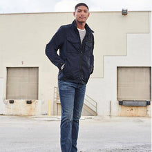 Load image into Gallery viewer, Navy Utility Style Funnel Neck Jacket - Allsport