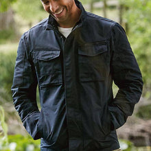 Load image into Gallery viewer, Navy Utility Style Funnel Neck Jacket - Allsport