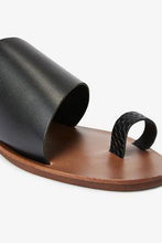 Load image into Gallery viewer, Black Toe Loop Mules - Allsport