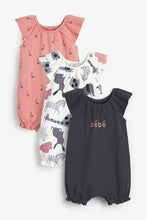 Load image into Gallery viewer, Monochrome 3 Pack Slogan Rompers (up to 18 months) - Allsport