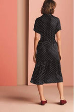 Load image into Gallery viewer, MONOCHROME SPOT TIERED MIDI DRESS - Allsport