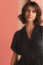 Load image into Gallery viewer, MONOCHROME SPOT TIERED MIDI DRESS - Allsport