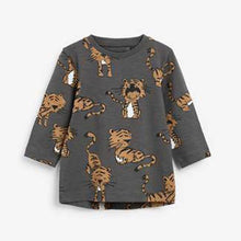 Load image into Gallery viewer, 3 Pack Long Sleeve Character Tan Safari T-Shirts (3mths-5yrs) - Allsport