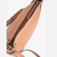 Load image into Gallery viewer, Tan Leather Stitch Bucket Bag - Allsport