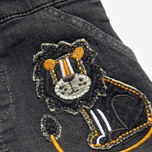 Load image into Gallery viewer, Dark Grey Lion Denim Baby Dungarees And Bodysuit Set (0mths-18mths) - Allsport