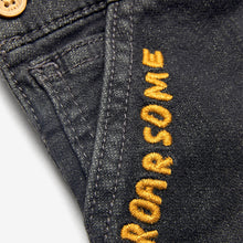 Load image into Gallery viewer, Dark Grey Lion Denim Baby Dungarees And Bodysuit Set (0mths-18mths) - Allsport
