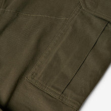 Load image into Gallery viewer, Green Khaki Slim Fit Cotton Stretch Cargo Trousers - Allsport