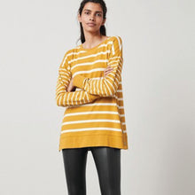 Load image into Gallery viewer, Ochre Yellow Longline Cosy Lightweight Jumper - Allsport