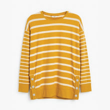 Load image into Gallery viewer, Ochre Yellow Longline Cosy Lightweight Jumper - Allsport