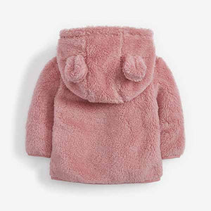 Pink Cosy Fleece Bear Baby Jacket (0mths-18mths)