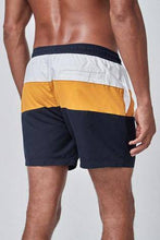 Load image into Gallery viewer, Navy / Tan Colourblock Swim Shorts - Allsport