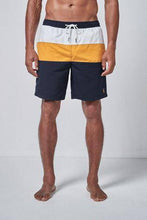 Load image into Gallery viewer, Navy / Tan Colourblock Swim Shorts - Allsport
