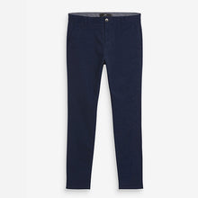 Load image into Gallery viewer, French Navy Skinny Fit Stretch Chino Trousers