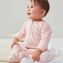 Load image into Gallery viewer, Pink 2 Pack Bunny Zip Sleepsuits (0mths-18mths) - Allsport