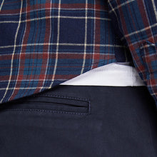 Load image into Gallery viewer, Navy Blue Straight Fit Stretch Chino Trousers - Allsport