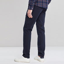 Load image into Gallery viewer, Navy Blue Straight Fit Stretch Chino Trousers - Allsport