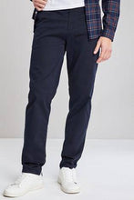 Load image into Gallery viewer, Navy Straight Fit Stretch Chinos - Allsport