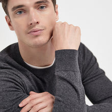 Load image into Gallery viewer, Charcoal Crew Neck Cotton Rich Jumper - Allsport