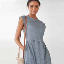 Load image into Gallery viewer, NAVY STRIPE TEE DRES - Allsport