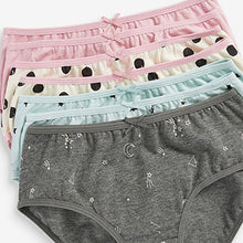 Load image into Gallery viewer, Pink/Green/Cream Scandi 7 Pack Briefs (1.5-12yrs)