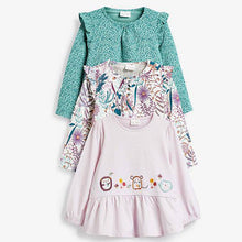 Load image into Gallery viewer, Lilac/Teal 3 Pack Floral T-Shirts (0mths-2yrs) - Allsport