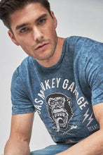 Load image into Gallery viewer, BLUE WASH GAS MONKEY TV AND FILM LICENCE T-SHIRT - Allsport