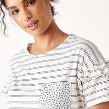 Load image into Gallery viewer, Navy Stripe Cotton Short Set Pyjamas - Allsport