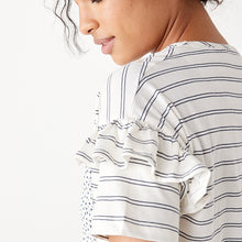 Load image into Gallery viewer, Navy Stripe Cotton Short Set Pyjamas - Allsport