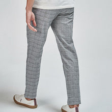 Load image into Gallery viewer, Grey Tapered Slim Fit Check Chinos - Allsport