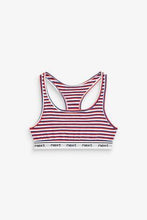 Load image into Gallery viewer, Red/Navy 3 Pack Slogan Racer Back Crop Tops - Allsport