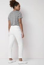 Load image into Gallery viewer, WHITE LINEN TAPER TROUSERS - Allsport