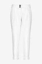 Load image into Gallery viewer, WHITE LINEN TAPER TROUSERS - Allsport